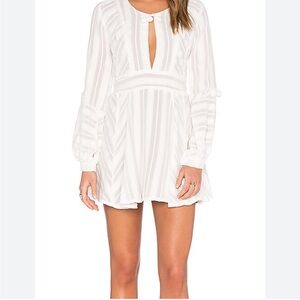 For Love And Lemons White Long Sleeve Dress